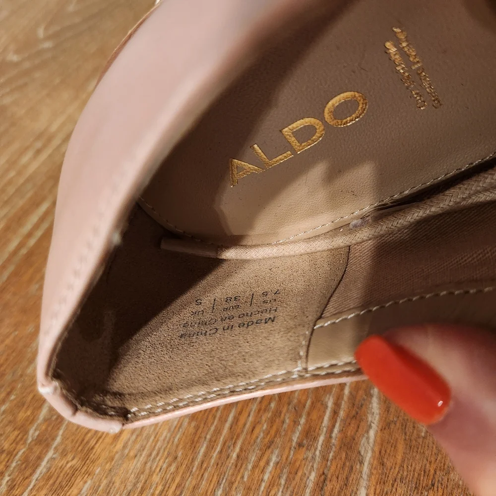 ALDO Weralia Platform Lace Shoes‎ Tan Women's Size 7.5